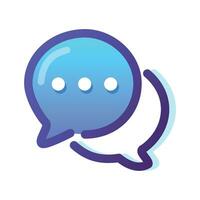 Dialogue illustration. Communication outline icon vector