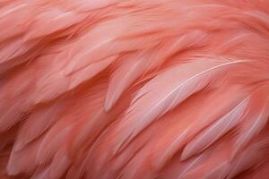 AI generated Flamingo Feather background. AI Generated photo