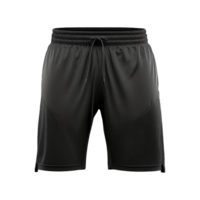 AI generated black front sports shorts isolated png