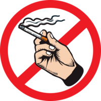 mano Tenere sigaretta no fumo icona vettore, illustrazione logo modello su bianca sfondo png