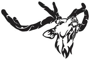 Deer Head Tattoo Design vector