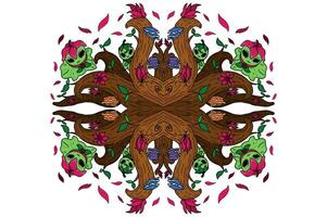 Fairy and Flora Border Design vector