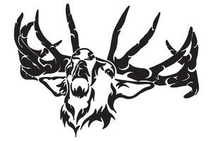 Deer Head Tattoo Design vector