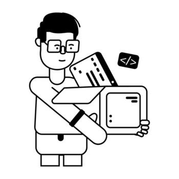 de moda página web desarrollador vector