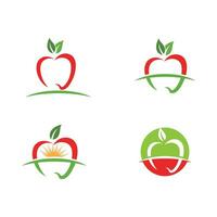 diseño de ilustración de vector de manzana