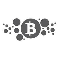 bitcoin icon design template vector