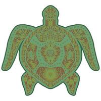 mano dibujado garabatear linda tortuga. vector