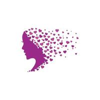 Woman face silhouette vector