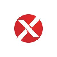 icono de vector de plantilla de logotipo de letra x