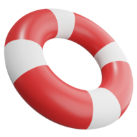 schwimmen Ring Clip Art eben Design Symbol isoliert auf transparent Hintergrund, 3d machen Sommer- und Strand Konzept png