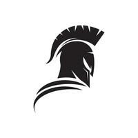 Spartan helmet logo template vector