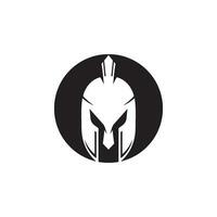 Spartan helmet logo template vector