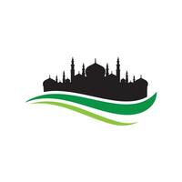 Mosque Moslem icon vector Illustration