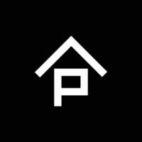 Letter P Home Logo Design Template vector