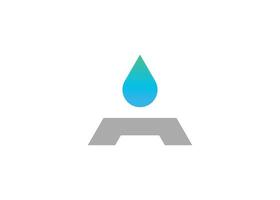 Modern letter A water drop logo design vector template