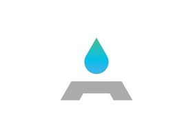 Modern letter A water drop logo design vector template