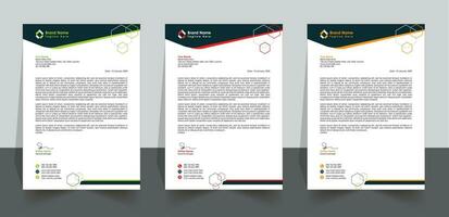 modern letter head design template Printable size letterhead Business Pad vector