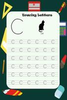 trace the letters of the alphabet vector