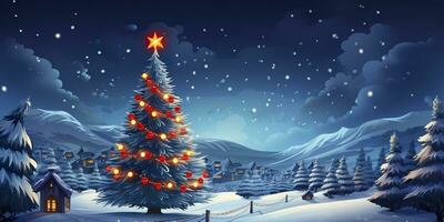 AI generated Merry Christmas and new year, gift boxes bokeh background. Christmas gifts background. AI Generated photo