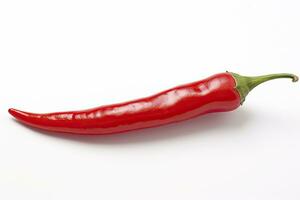 AI generated A Red chili pepper is isolated on a white background. AI Generated photo