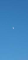 un solitario avión volador en el azul cielo foto