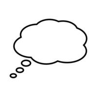 Speech or think bubble, empty line communication cloud. Vector design element.