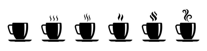 café taza icono. taza de caliente beber, jarra de café, té etc. café taza con vapor vector icono.