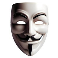 AI generated Anonymous mask isolated on transparent background png