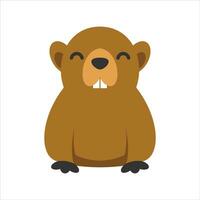 Groundhog Element Vector Flat Design