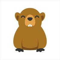 Groundhog Element Vector Flat Design