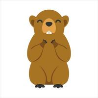 Groundhog Element Vector Flat Design