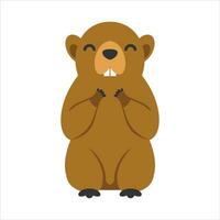 Groundhog Element Vector Flat Design