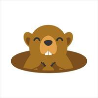 Groundhog Element Vector Flat Design