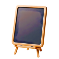 AI generated plain Blackboard with stand isolated on transparent background png