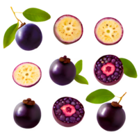 ai gegenereerd acai BES gesneden geïsoleerd Aan transparant achtergrond png