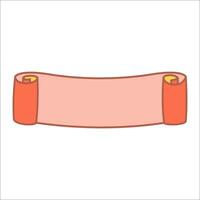 Banners ribbons vector editable line drawing. Modern simple ribbons and label collection. Decorative red ribbon banners isolated on white