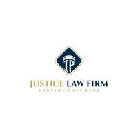 IP initial monogram for lawfirm logo ideas with creative polygon style design vector