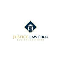 FA initial monogram for lawfirm logo ideas with creative polygon style design vector