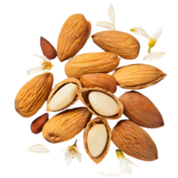 AI generated Almonds isolated on transparent background png