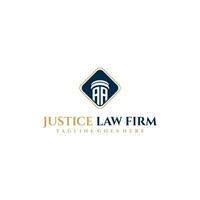 AA initial monogram for lawfirm logo ideas with creative polygon style design vector
