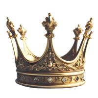 AI generated king crown isolated on transparent background png