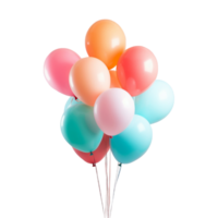 bunt Luftballons auf transparent Hintergrund png