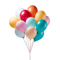 vistoso globos en transparente antecedentes png