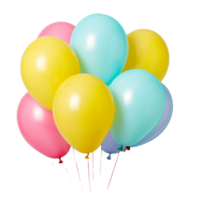 colorful balloons on transparent background png