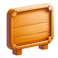 AI generated Wood signboard isolated on transparent background png