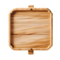 AI generated Wood signboard isolated on transparent background png