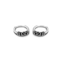 Fine 925 Sterling Silver Earrings on White Background photo