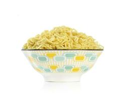 Plain Maggi Noodles, Instant Masala Maggi Isolated on White Background photo