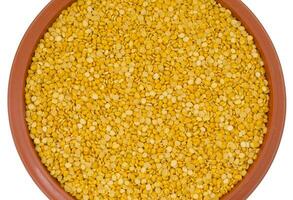 Split Chickpea Also Know as Yellow Split Peas, Chana Dal, Yellow Lentil, Split Pigeon Peas, Yellow Chana Peas, Dried Chickpea Lentils, Split Yellow Gram or Toor Dal photo