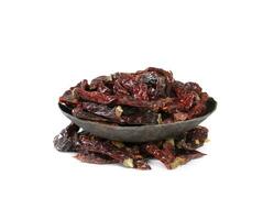 Dried Red Chili Peppers isolated on White Background photo